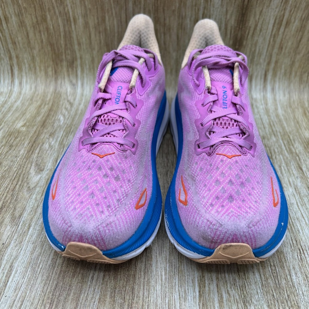 Hoka One One Clifton 9 Womens Size 8 Cyclamen Sweet Lilac Shoes 1127896 CSLC - Picture 2 of 10